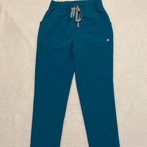 FIGS High-waisted Yola Skinny Scrub Pants, Pacific Blue
